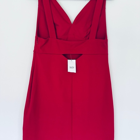 Suzy Shier | NWT Rose Mini Dress | Back Cut Out Party Dress | Bodycon Dress - Picture 5 of 9